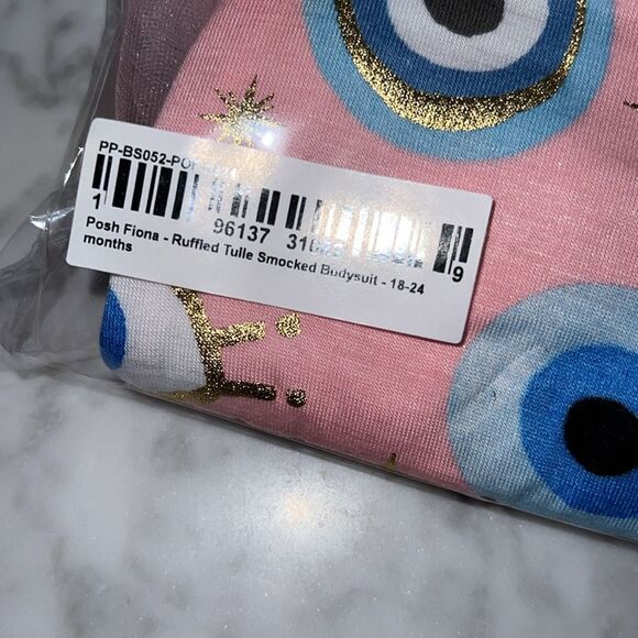 NWT POSH PEANUT FIONA TULLE BODYSUIT WITH MATCHING SOCKS 18/24M - Picture 10 of 12